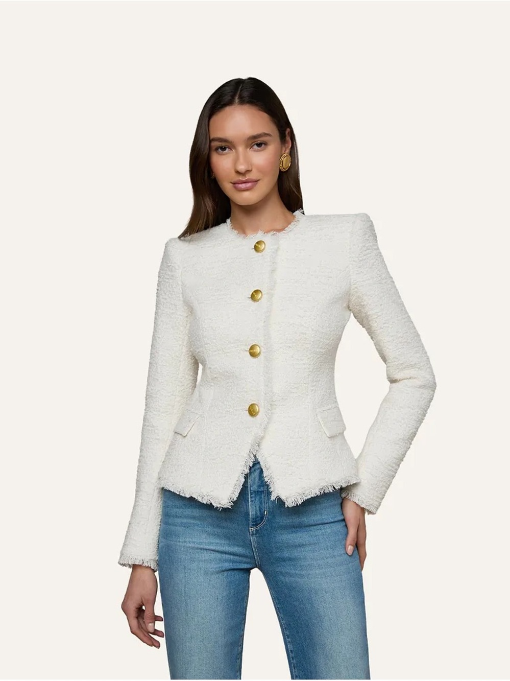 L’Agence Nerina Tweed Blazer US4, NWT